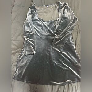 Elegant Green  Velvet Dress